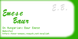 emese baur business card